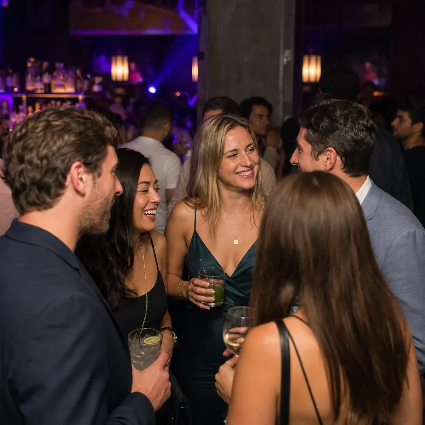 Grupa osób poznających się podczas Single Party